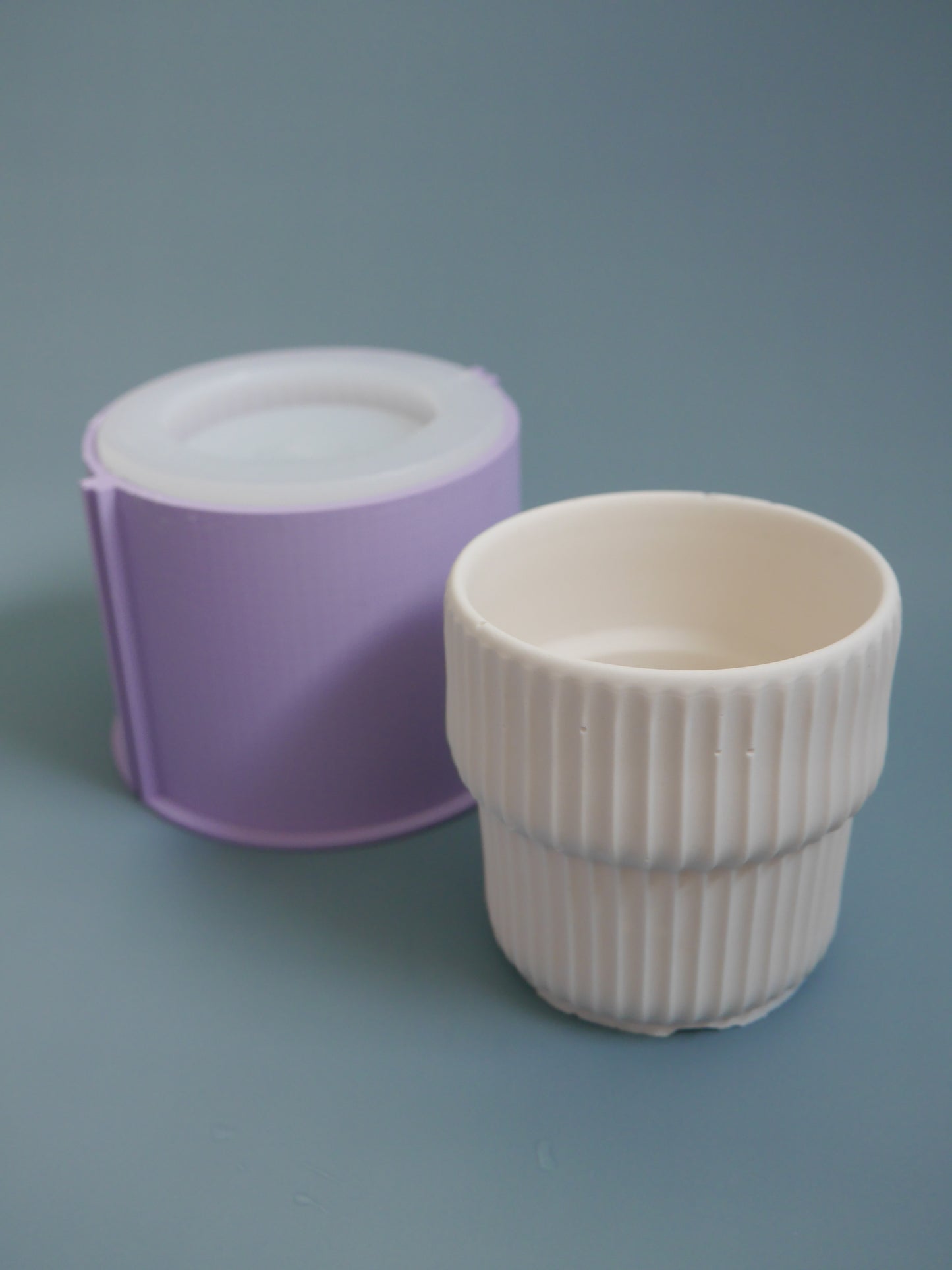 2-Way Plant Pot – Mini, Carved Groove Pattern