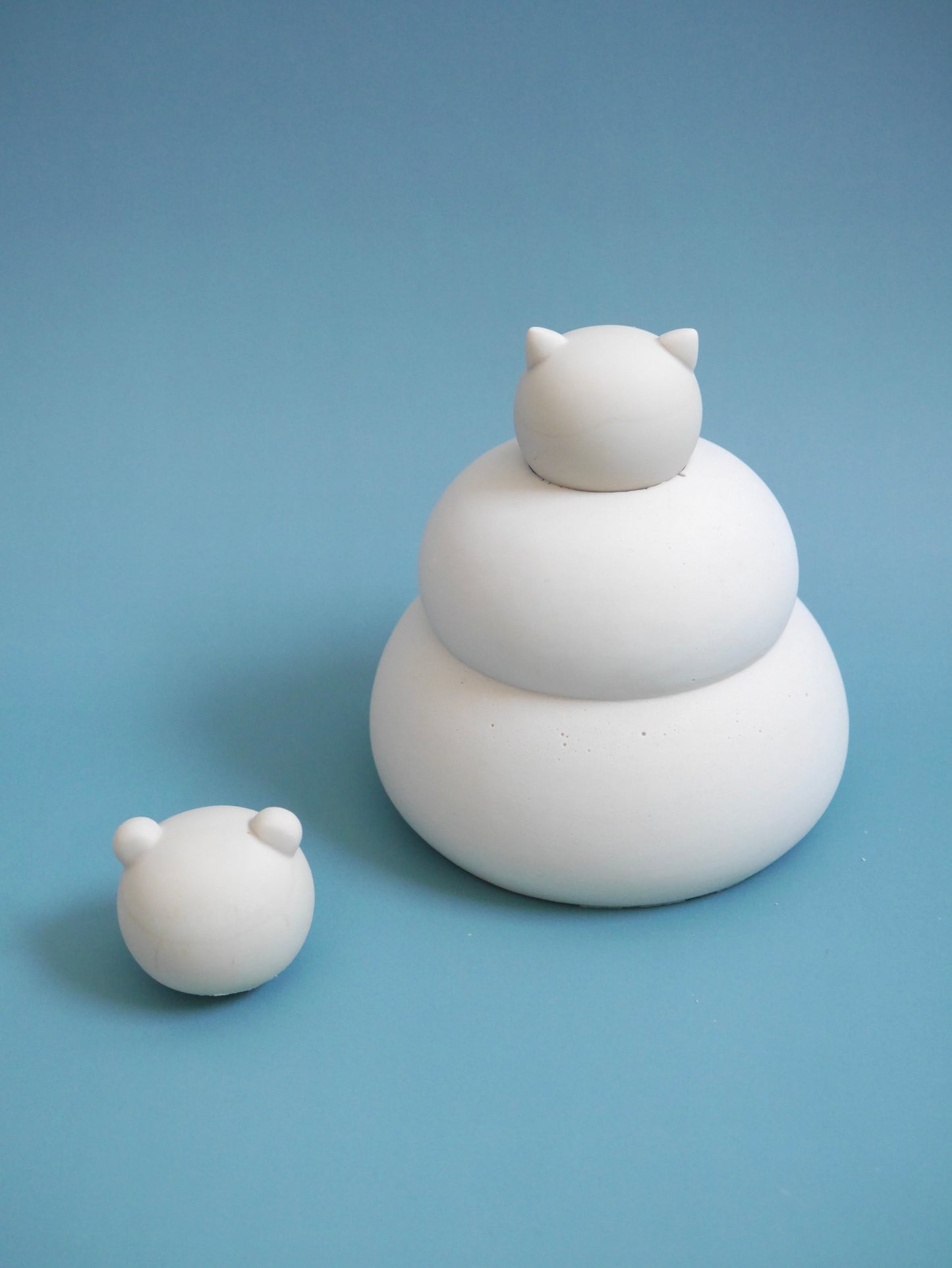 【お得セット】鏡餅モールド Lサイズ ＋くま🐻＆猫🐈セット