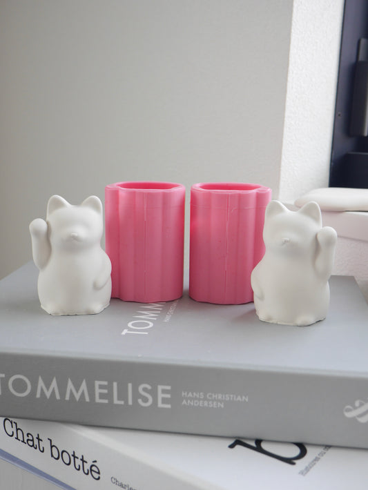[Set] Smiling Maneki-neko Mold L Size